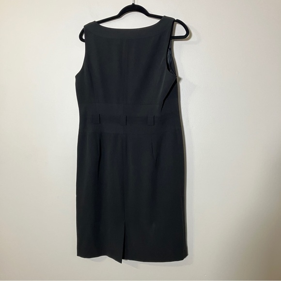 LIZ & Co dress LBD Sleeveless Black sheath round neck vintage Y2K - Picture 3 of 7